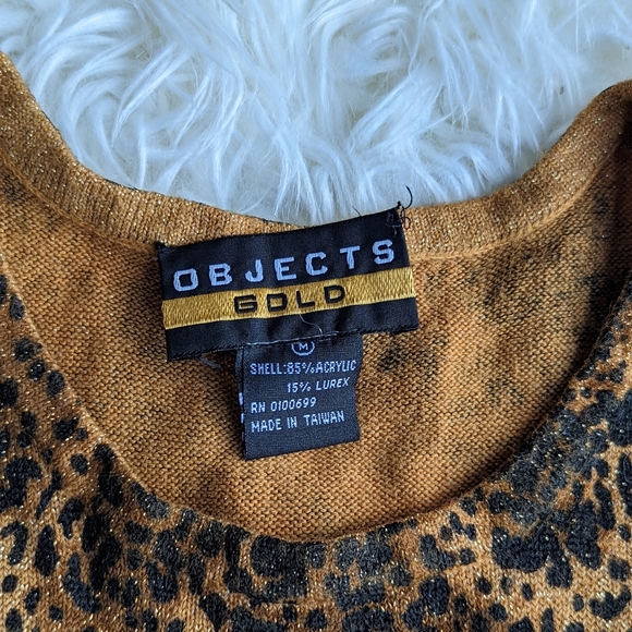 Objects Gold Tank Top Acrylic material Size M. Bt - Picture 7 of 8